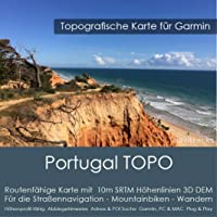 Los mejores  - Portugal Carte Garmin Topo 4 Go Micro SD Carte de loisirs. Carte Topographique GPS pour vélo randonnée Randonnée…